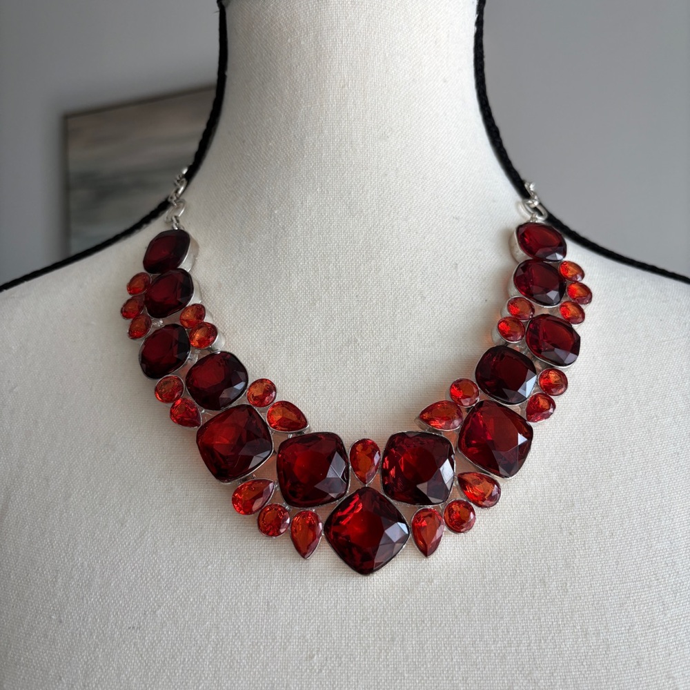Red Bold Statement Necklace